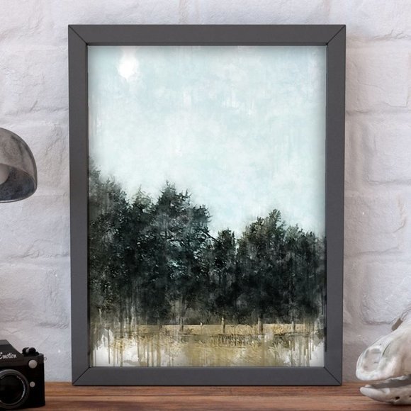 - Framed‎ Watercolor forest  wall art - Picture 1 of 4